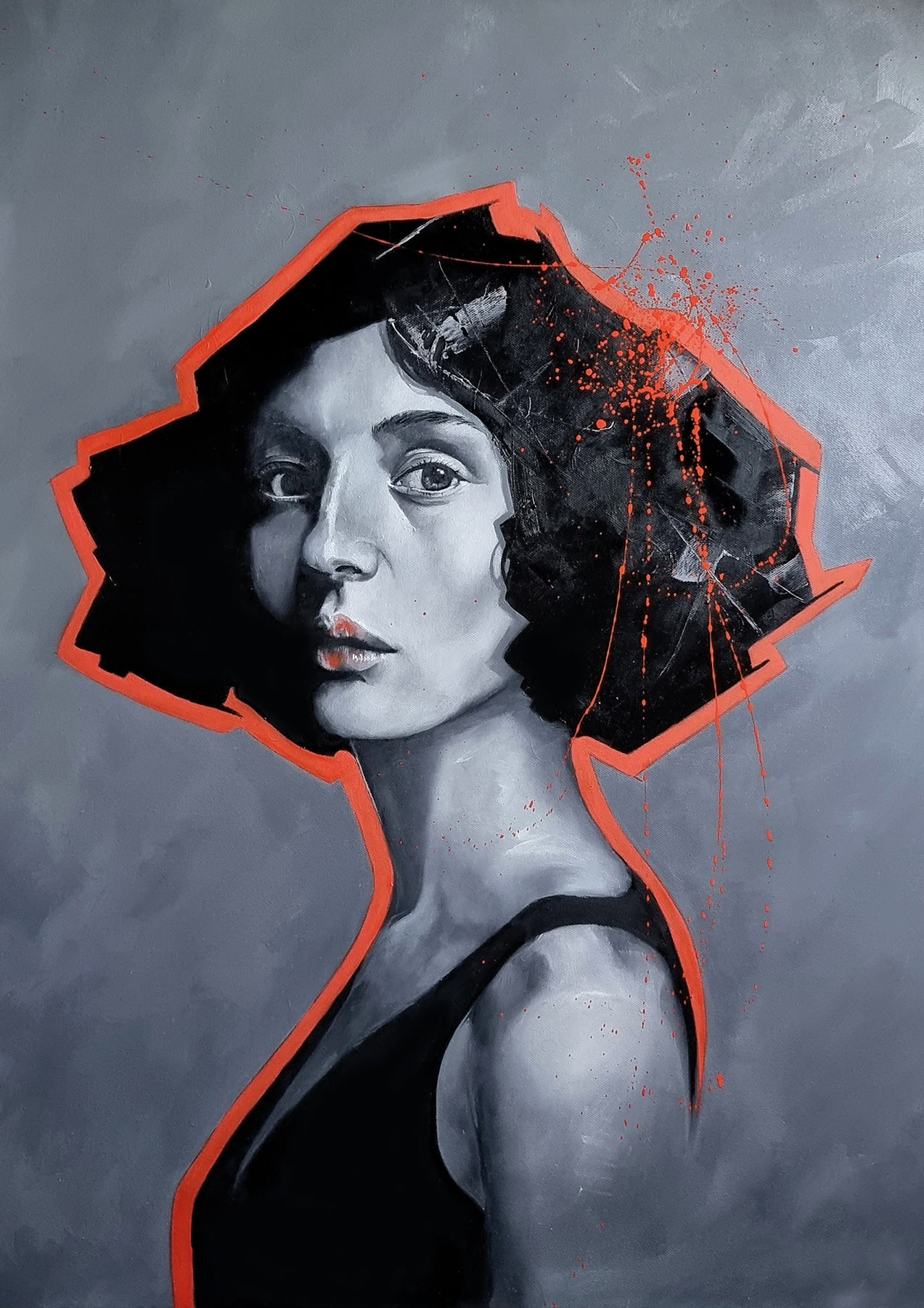 Impression "FRAGMENTS ÉCARLATES"